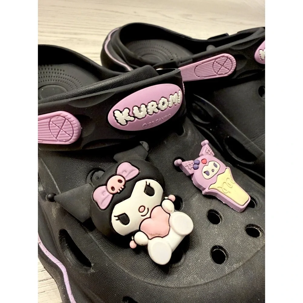 Kuromi Sanrio Hello Kitty Sandal Classic Clog Crocs Jibbitz Charms 37-38 / 6-7
